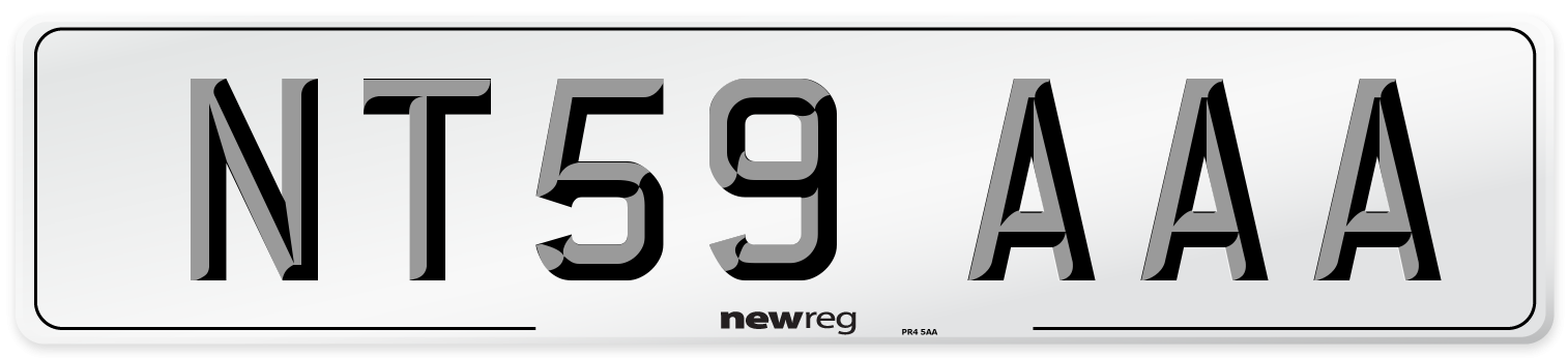 NT59 AAA Number Plate from New Reg